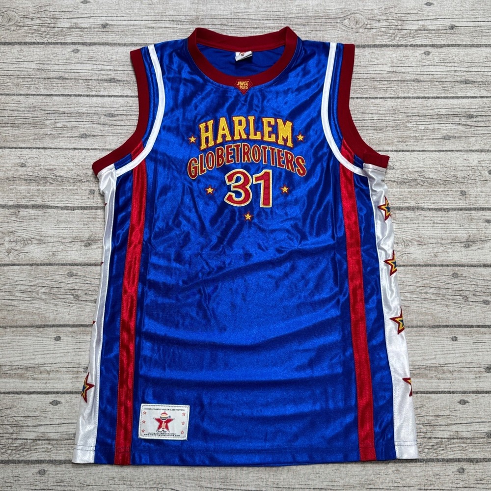 Harlem Globetrotters Basketball Jersey Mens Small Blue #31 Hammer Stars Official